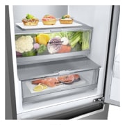 LG Frigorifero combinato | Classe C, 384L | Wi-Fi, Door&Linear Cooling, Fresh Balancer&Converter, No frost | Inox Saffiano, GBB72SAUCN1