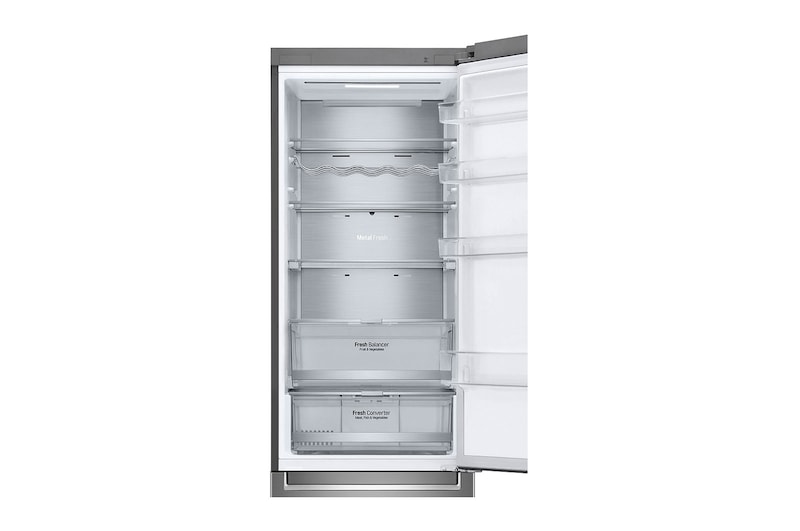 LG Frigorifero combinato | Classe C, 384L | Wi-Fi, Door&Linear Cooling, Fresh Balancer&Converter, No frost | Inox Saffiano, GBB72SAUCN