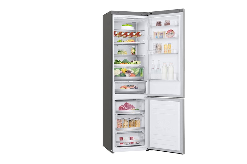 LG Frigorifero combinato | Classe C, 384L | Wi-Fi, Door&Linear Cooling, Fresh Balancer&Converter, No frost | Inox Saffiano, GBB72SAUCN