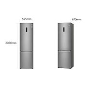LG Frigorifero combinato | Classe C, 384L | Wi-Fi, Door&Linear Cooling, Fresh Balancer&Converter, No frost | Inox Saffiano, GBB72SAUCN