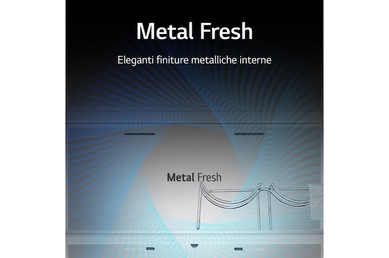 LG Frigorifero combinato | Classe C, 384L | Wine Rack, Door&Linear Cooling, Fresh Balancer & Converter, No frost | Inox Saffiano, GBB72SAVCN1