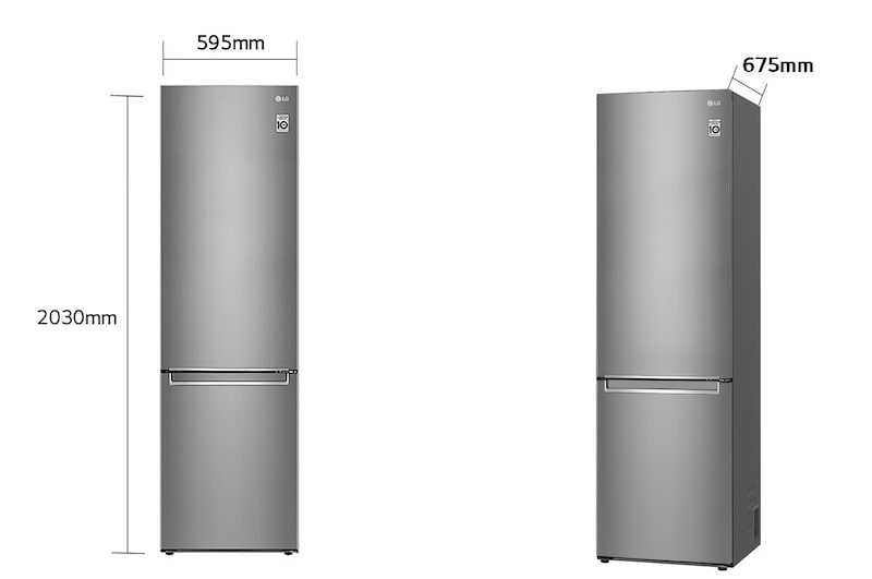 LG Frigorifero combinato | Classe C, 384L | Wine Rack, Door&Linear Cooling, Fresh Balancer & Converter, No frost | Inox Saffiano, GBB72SAVCN1