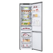 LG Frigorifero combinato | Classe C, 384L | Wine Rack, Door&Linear Cooling, Fresh Balancer & Converter, No frost | Inox Saffiano, GBB72SAVCN