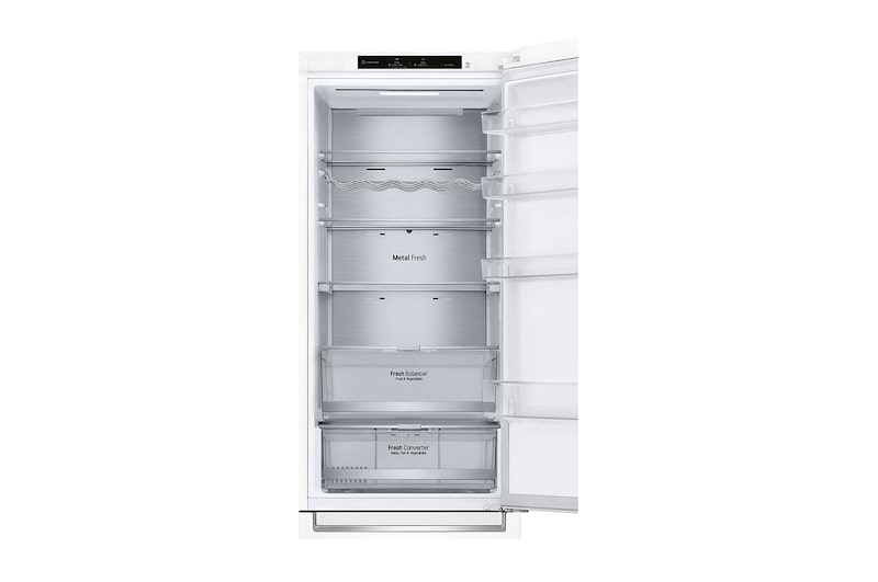 LG Frigorifero combinato | Classe D, 384L | Wine Rack, Door&Linear Cooling, Fresh Balancer & Converter, No frost | Bianco, GBB72SWVGN
