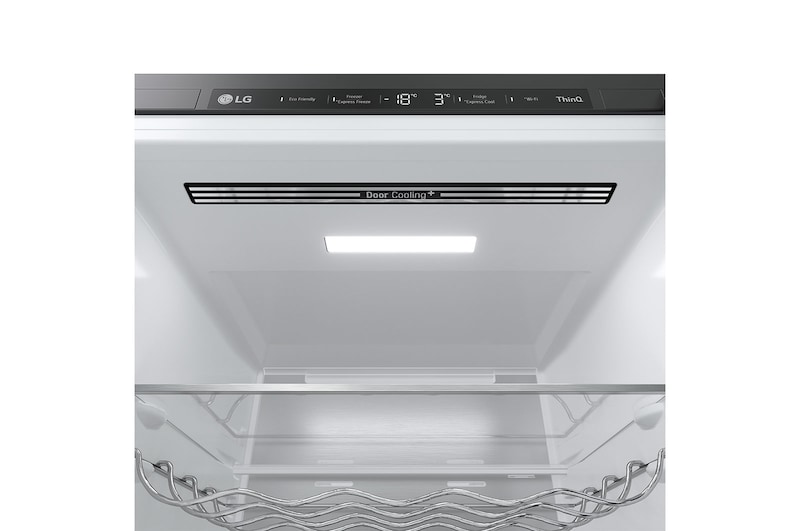 LG Frigorifero combinato | Classe D, 387L | Porte in vetro, Wi-Fi, Door&Linear Cooling, Fresh Balancer&Converter | Bianco satin, GBB72TW9DQ