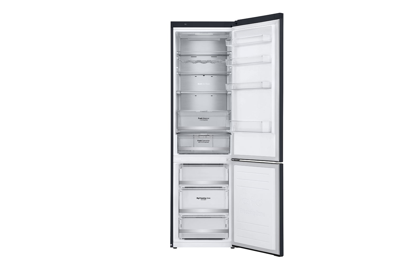 LG Frigorifero Smart Combinato Centum System™ Classe energetica C Maniglie integrate Display esterno LED, GBB92MCAQP