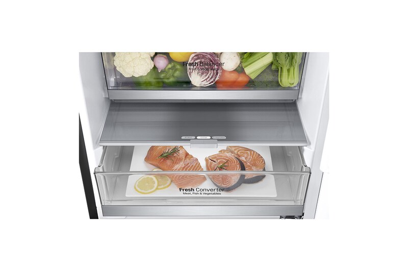 LG Frigorifero Smart Combinato Centum System™ Classe energetica C Maniglie integrate Display esterno LED, GBB92MCAQP