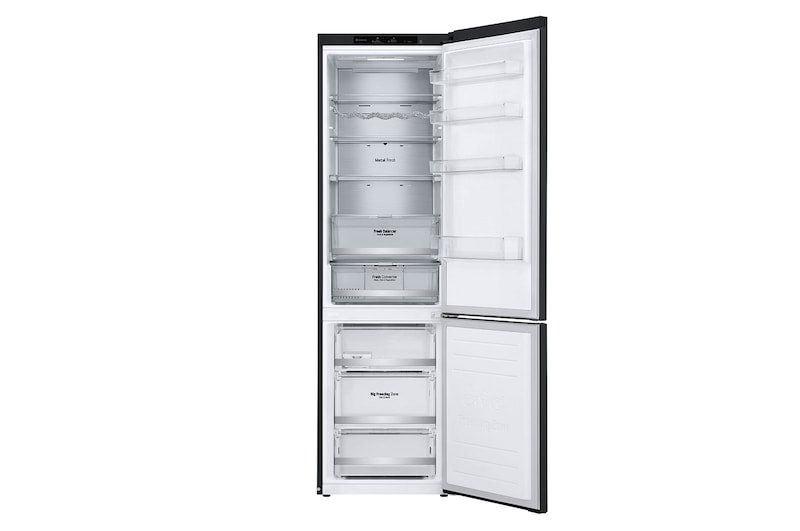 LG Frigorifero combinato | Classe A -12%, 384L | Wine Rack, Fresh Balancer & Converter, Centum System garantito 20 anni | Nero, GBB92MCB2P