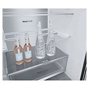 LG Frigorifero combinato | Classe A -12%, 384L | Wine Rack, Fresh Balancer & Converter, Centum System garantito 20 anni | Nero, GBB92MCB2P