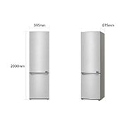 LG Frigorifero combinato | Classe B, 384L | Wi-Fi, Wine Rack, Fresh Balancer & Converter, Centum System garantito 20 anni | Inox, GBB92STABP