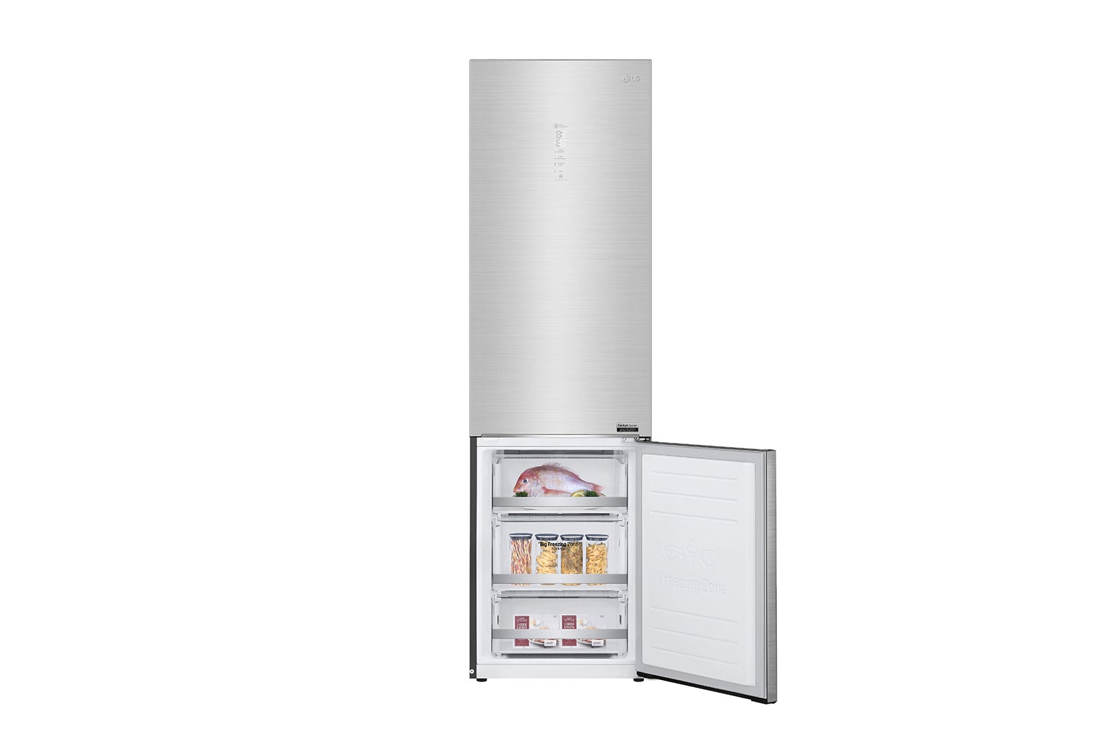 LG Frigorifero Smart Combinato Centum System™ Classe energetica D Maniglie integrate Display esterno LED, GBB92STAXP