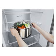 LG Frigorifero combinato | Classe A, 384L | Wine Rack, Fresh Balancer & Converter, Centum System garantito 20 anni | Inox, GBB92STBAP