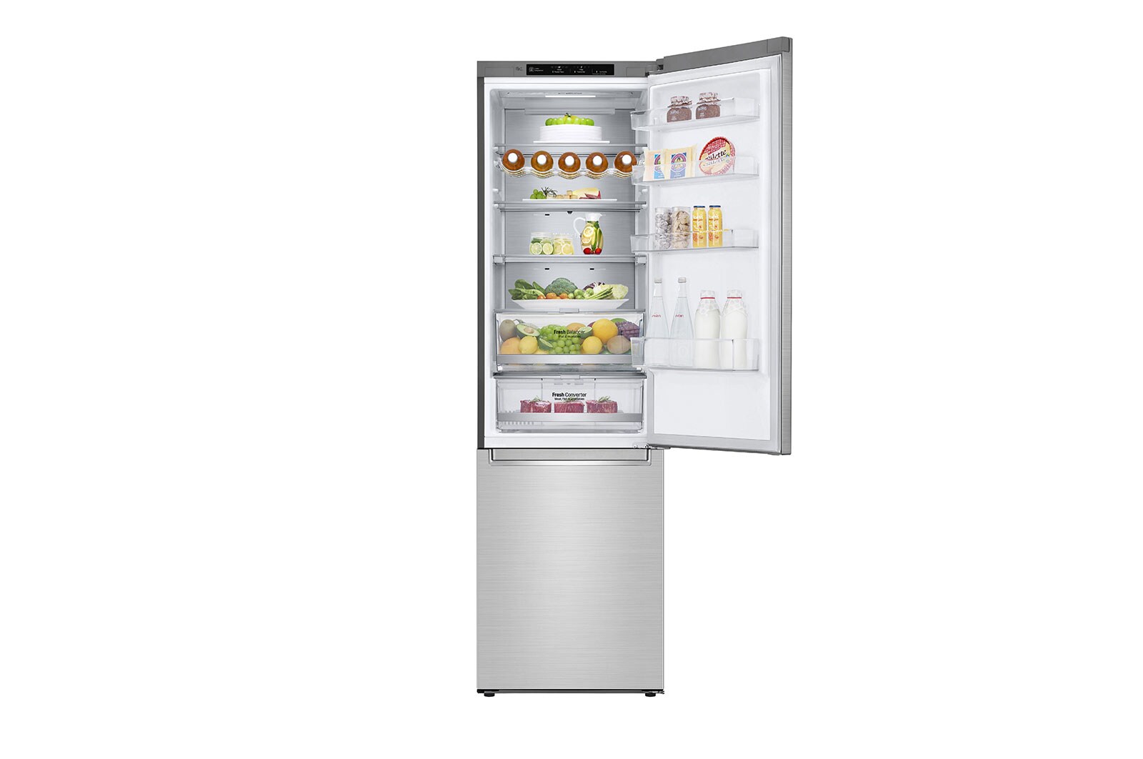 LG Frigorifero Combinato Centum System™ Classe energetica B Maniglie integrate Display interno LED, GBB92STBKP