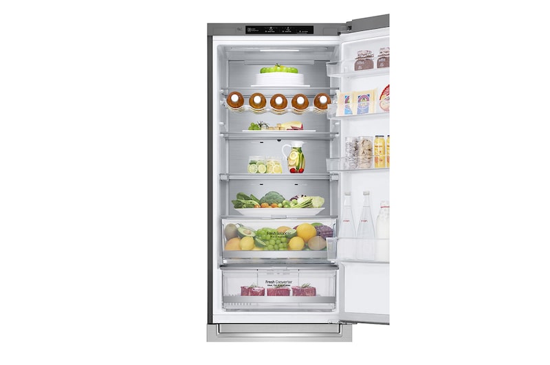 LG Frigorifero Combinato Centum System™ Classe energetica C -20% Maniglie integrate Display esterno LED Door Cooling, GBB92STBQP