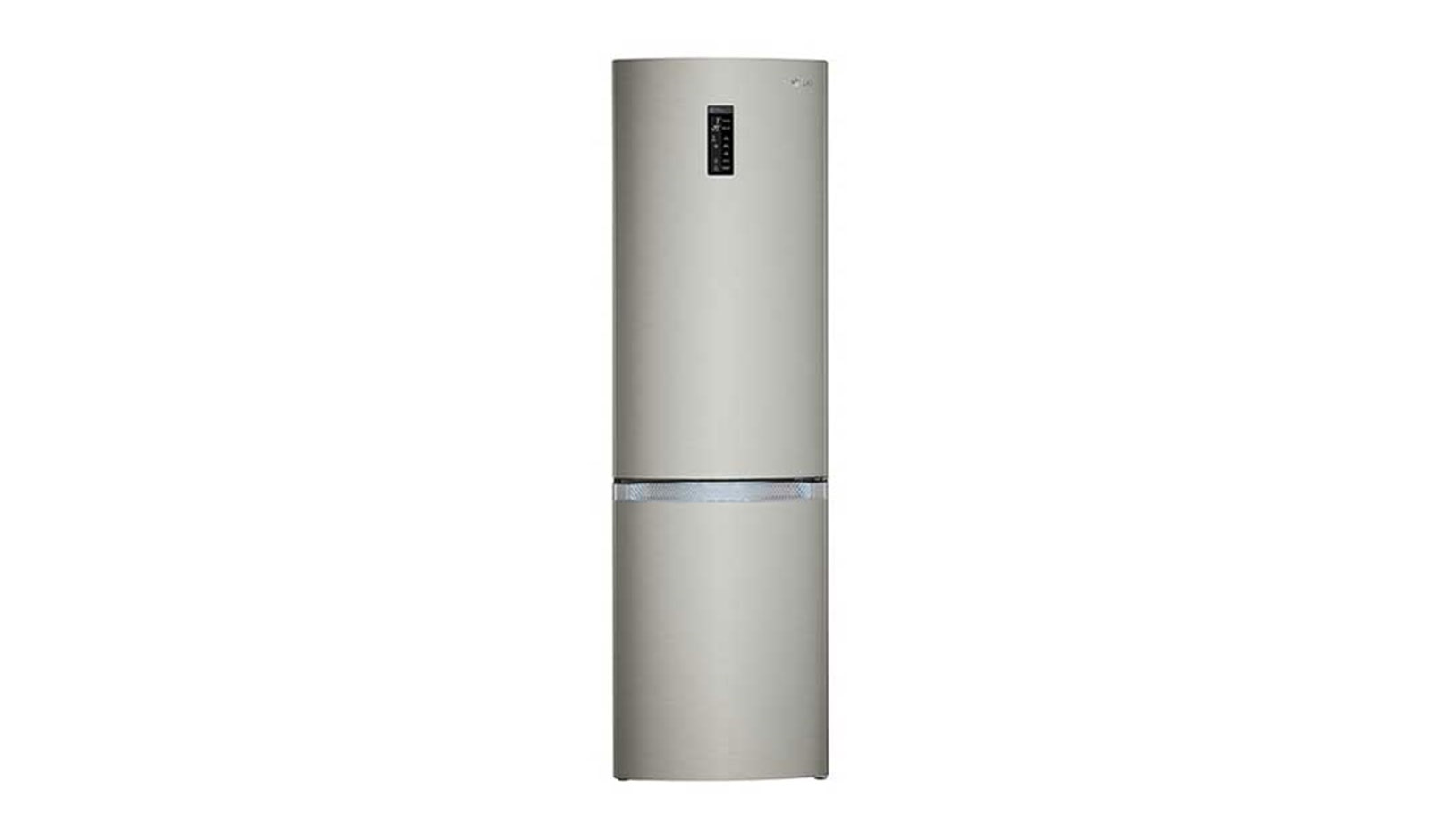 Vista frontale di LG Frigorifero Combinato  Maniglie integrate Display esterno LED GBB930DNQZN