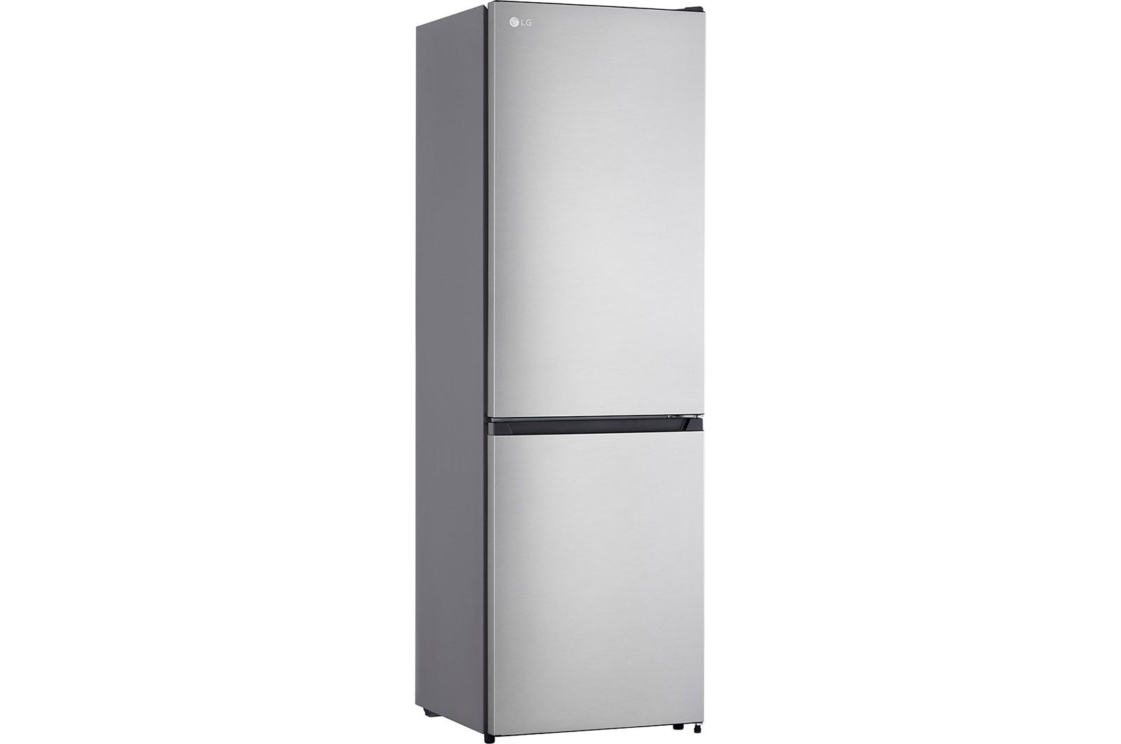 Foto frontale con la porta del freezer aperta
