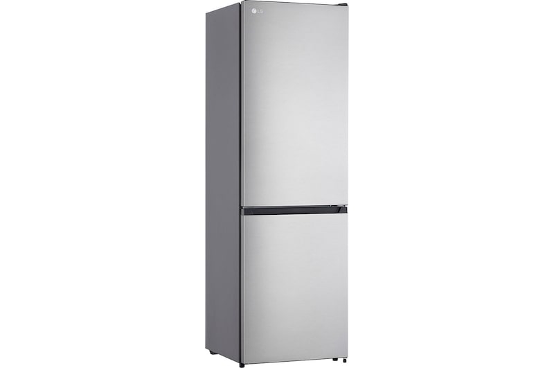 Foto frontale con la porta del freezer aperta