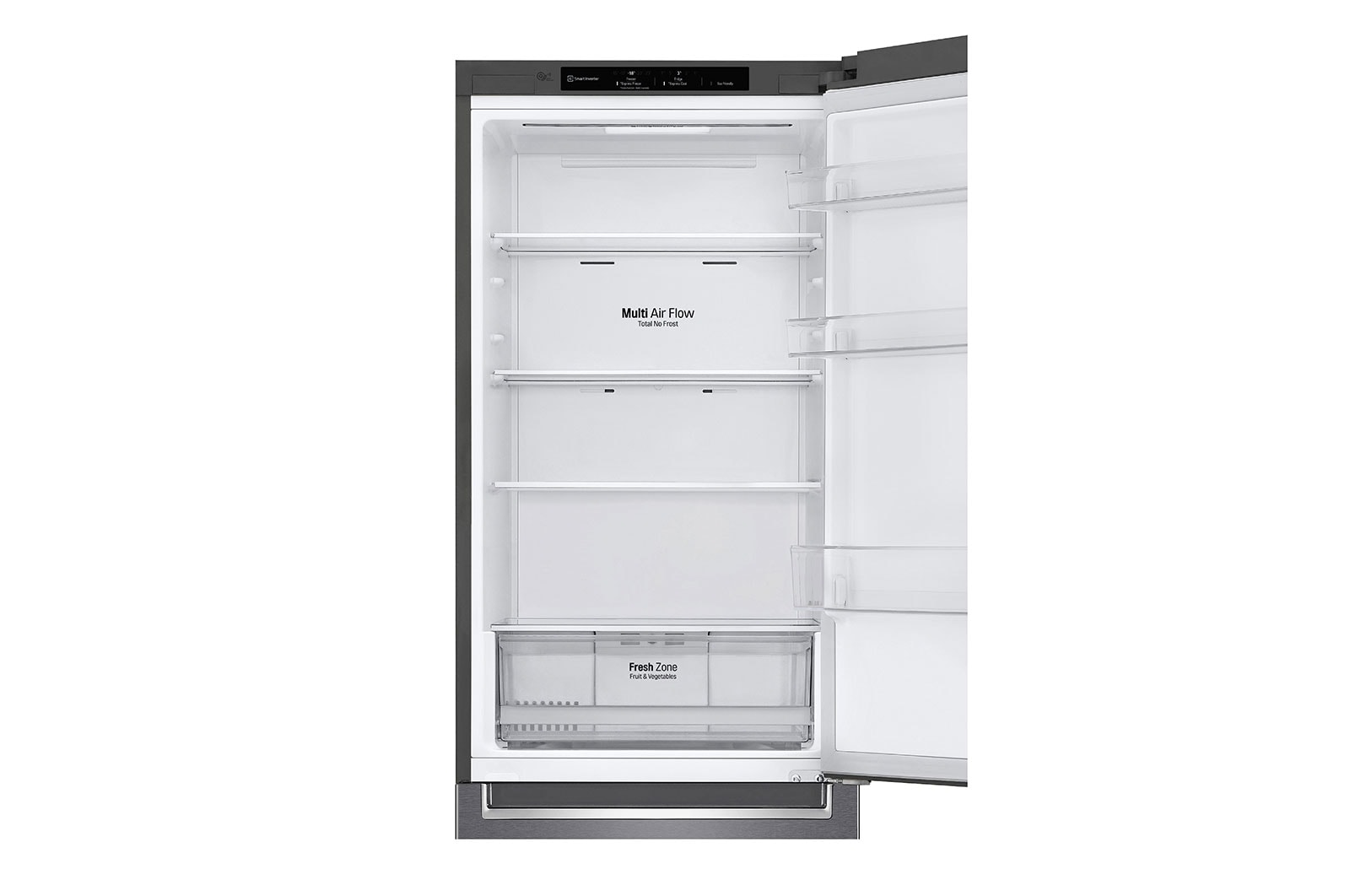 LG Frigorifero combinato | Classe E, 341L | Door & Linear Cooling, Smart Diagnosis, Porte reversibili, No frost | Grafite, GBP31DSLZN