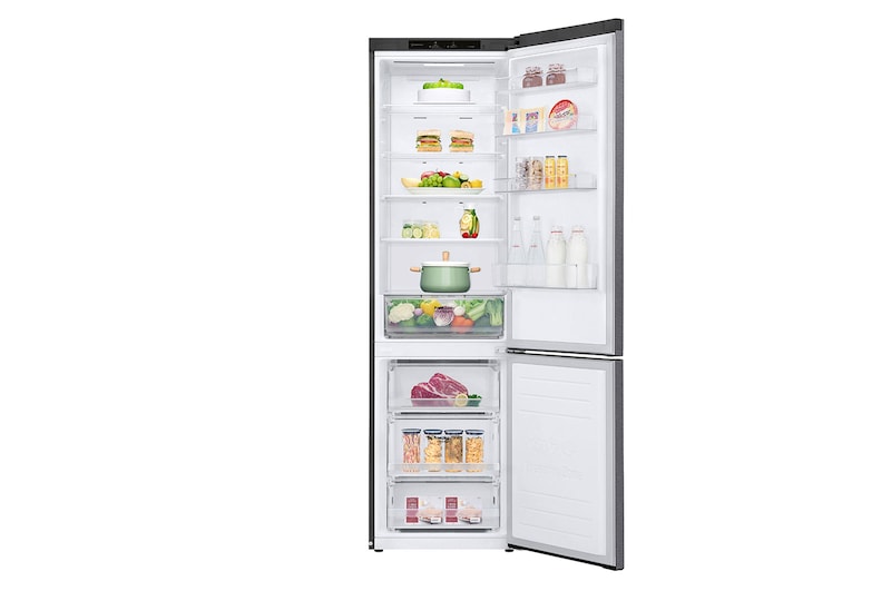 LG Frigorifero combinato | Classe E, 384L | Door & Linear Cooling, Smart Diagnosis, Porte reversibili, No frost | Grafite, GBP32DSLZN