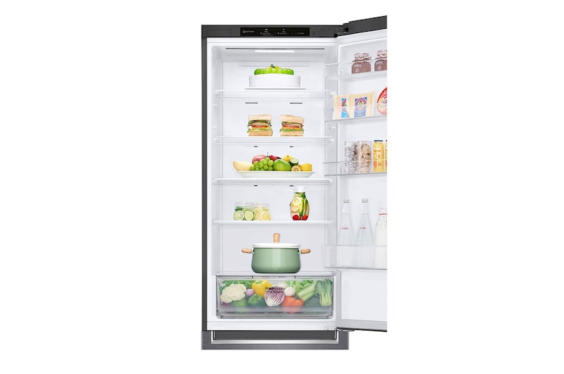 LG Frigorifero combinato | Classe E, 384L | Door & Linear Cooling, Smart Diagnosis, Porte reversibili, No frost | Grafite, GBP32DSLZN