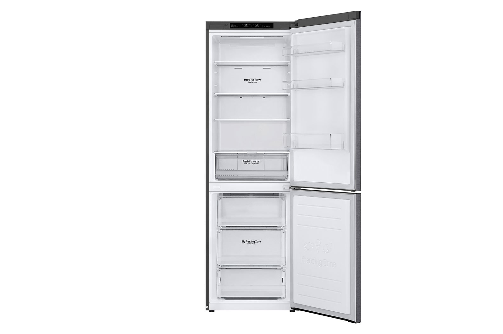 LG Frigorifero Combinato Classe energetica D Maniglie integrate Display interno LED, GBP61DSPFN