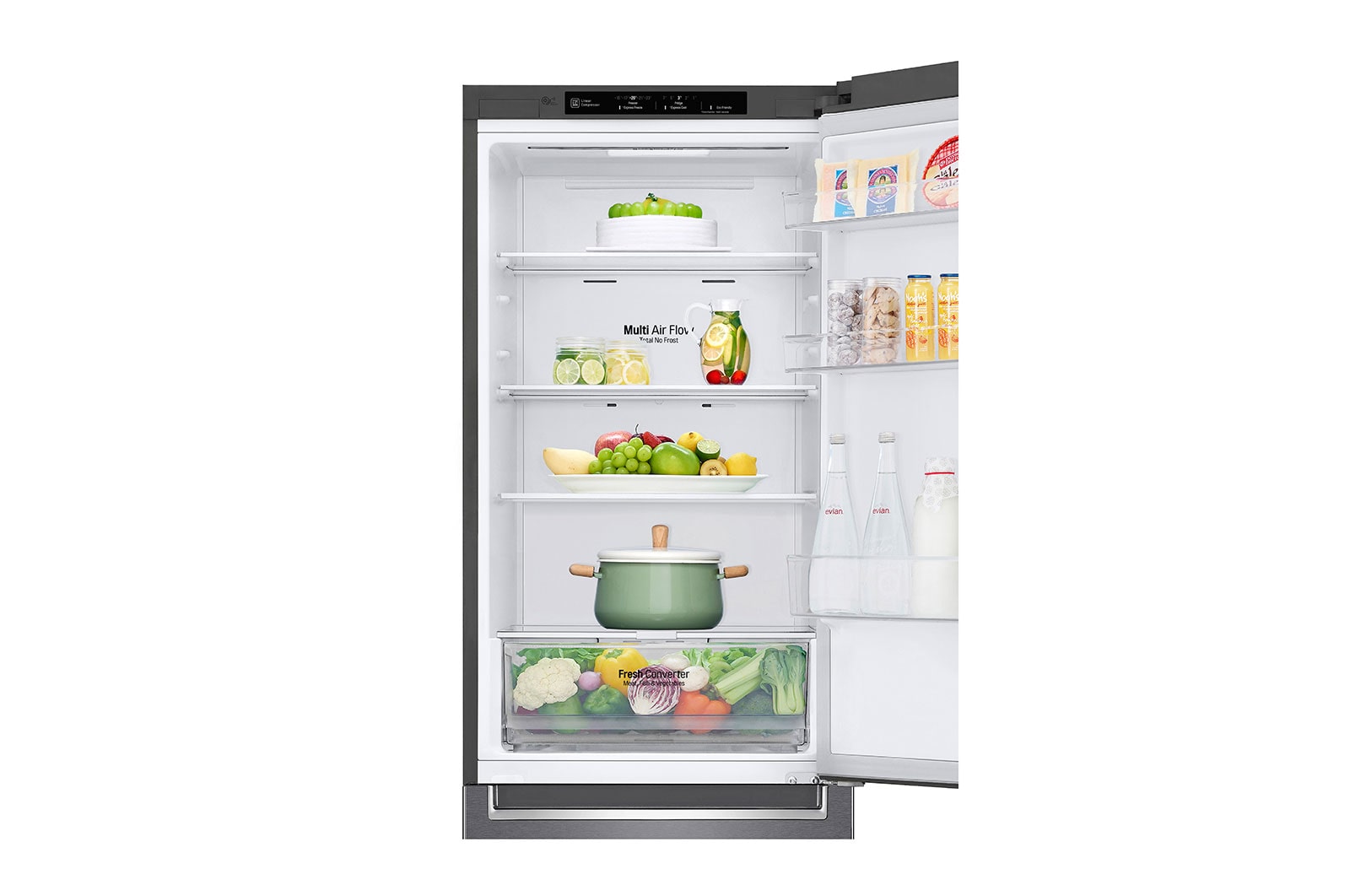 LG Frigorifero Combinato Classe energetica D Maniglie integrate Display interno LED, GBP61DSPFN