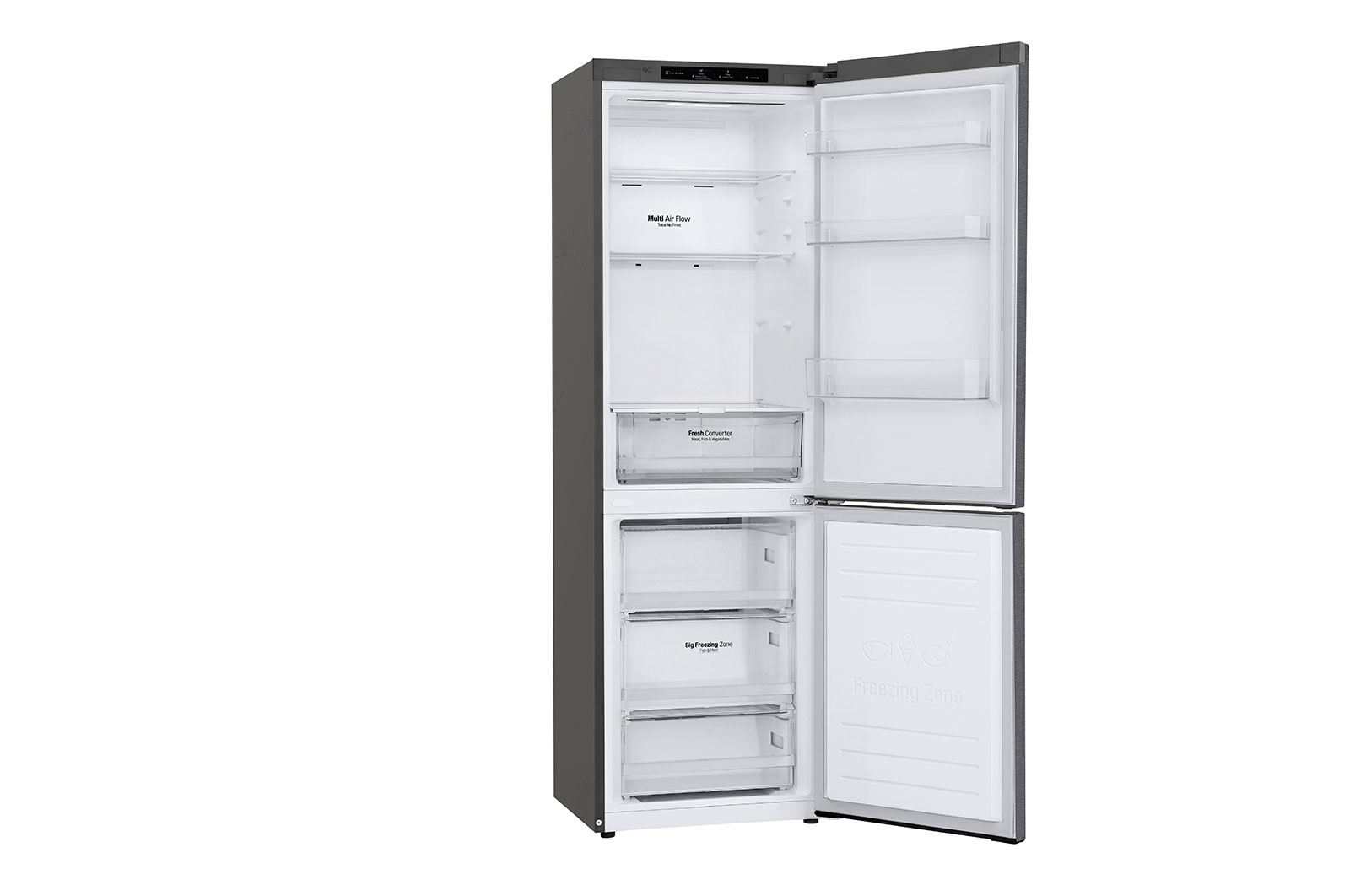 LG Frigorifero Combinato Classe energetica D Maniglie integrate Display interno LED, GBP61DSSFR
