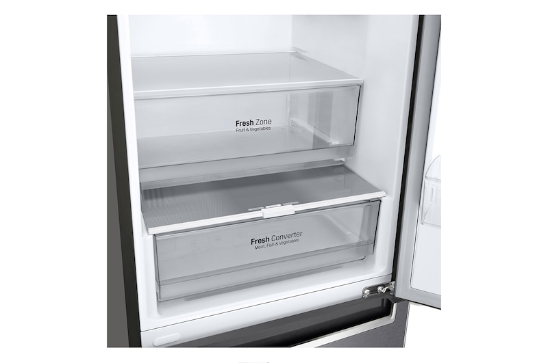 LG Frigorifero combinato | Classe C, 384L | Door & Linear Cooling, Fresh Converter, No frost | Inox, GBP62PZNCN1