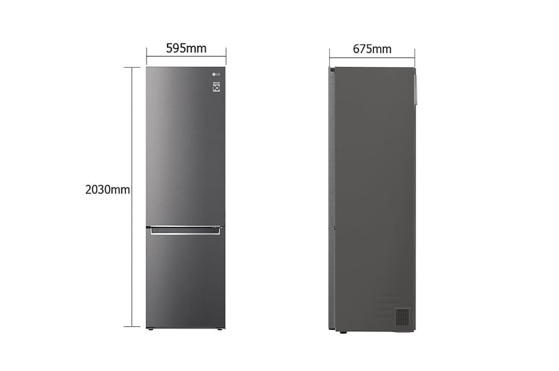 LG Frigorifero combinato | Classe C, 384L | Door & Linear Cooling, Fresh Converter, No frost | Inox, GBP62PZNCN1
