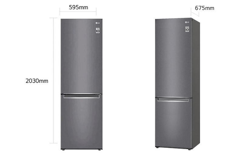 LG Frigorifero combinato | Classe C, 384L | Door & Linear Cooling, Fresh Balancer, Fresh Converter, No frost | Grafite, GBP62DSNCN