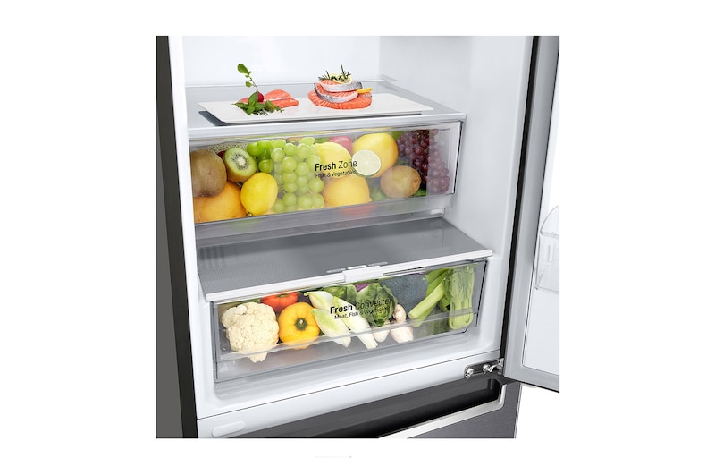 LG Frigorifero Combinato Classe energetica D Maniglie integrate Display interno LED, GBP62DSNFN