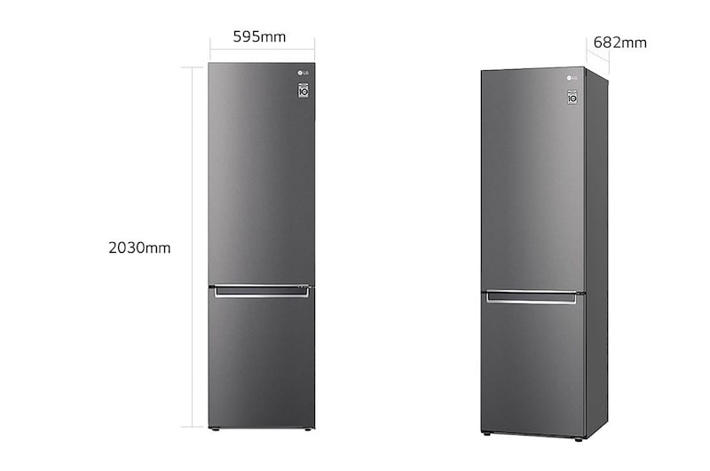 LG Frigorifero combinato | Classe D, 384L | Door & Linear Cooling, Fresh Converter, No frost | Grafite, GBP62DSNGN