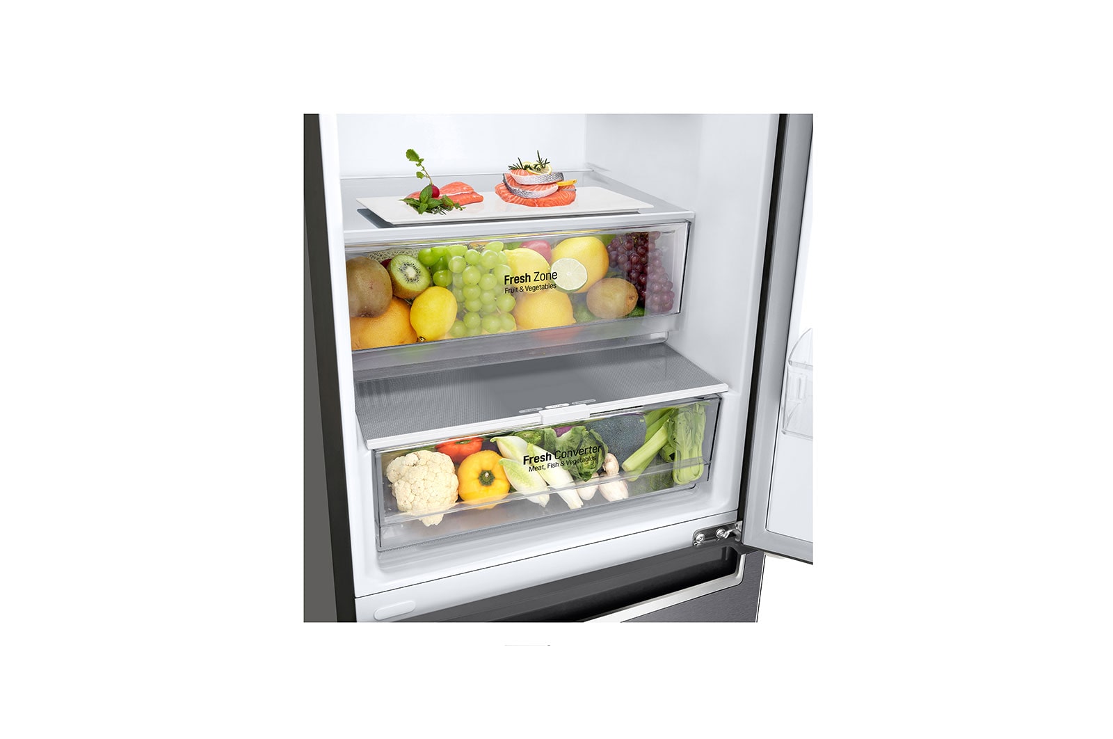 LG Frigorifero Smart Combinato Classe energetica D Maniglie integrate Display interno LED, GBP62DSNXN