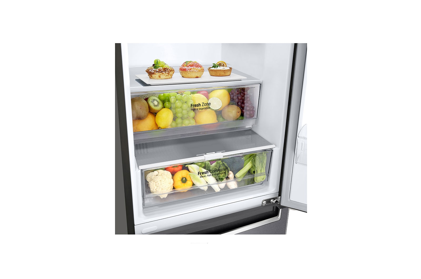 LG Frigorifero Smart Combinato Classe energetica D Maniglie integrate Display interno LED, GBP62DSNXN