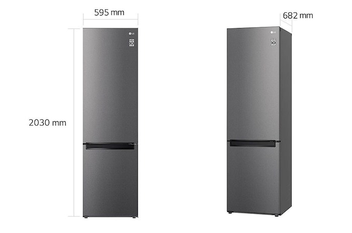 LG Frigorifero combinato | Classe D, 384L | Door & Linear Cooling, Fresh Converter, No frost | Grafite, GBP62DSSGR