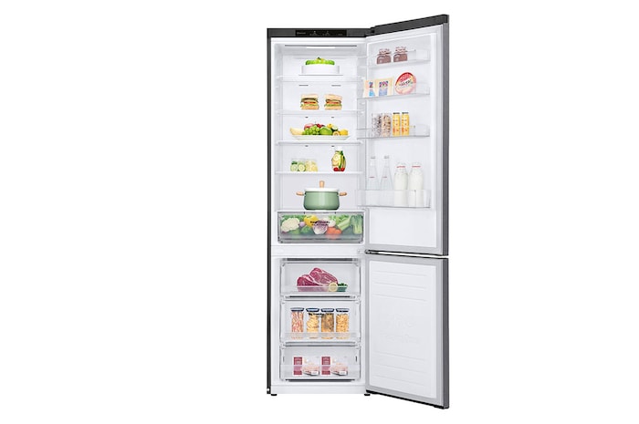 LG Frigorifero combinato | Classe D, 384L | Door & Linear Cooling, Fresh Converter, No frost | Grafite, GBP62DSSGR