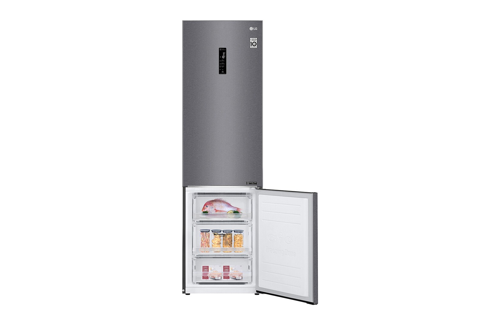 LG Frigorifero Combinato Classe energetica D Maniglie integrate Display esterno LED, GBP62DSXXN