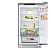 LG Frigorifero combinato | Classe C, 344L | Porte piatte, Door & Linear Cooling, Fresh Converter | Prime Silver, GBV3100CPY