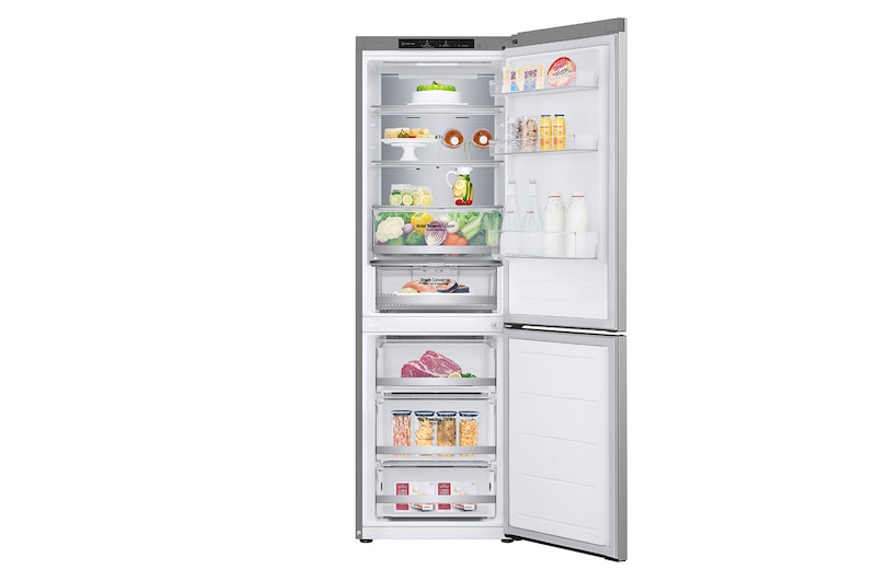 LG Frigorifero combinato | Classe D, 344L | Porte piatte, Metal Fresh, Door & Linear Cooling, Fresh Converter,Wine Rack | Argento, GBV5140DPY