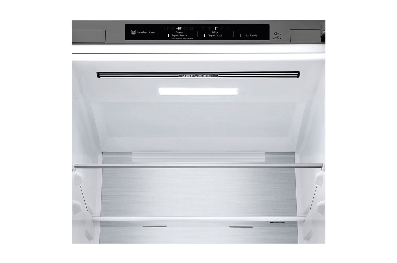 LG Frigorifero combinato | Classe D, 344L | Porte piatte, Metal Fresh, Door & Linear Cooling, Fresh Converter,Wine Rack | Argento, GBV5140DPY