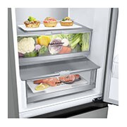 LG Frigorifero combinato | Classe C, 344L | Porte piatte, Metal Fresh, Door&Linear Cooling, Fresh Balancer & Converter | Argento, GBV7180CPY