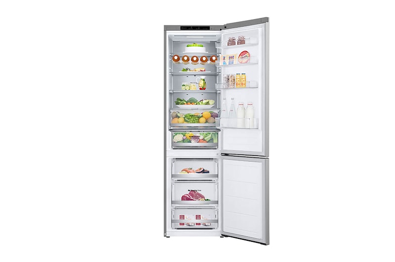LG Frigorifero combinato | Classe C, 387L | Porte piatte, Metal Fresh, Door&Linear Cooling, Fresh Balancer & Converter | Argento, GBV7280CPY