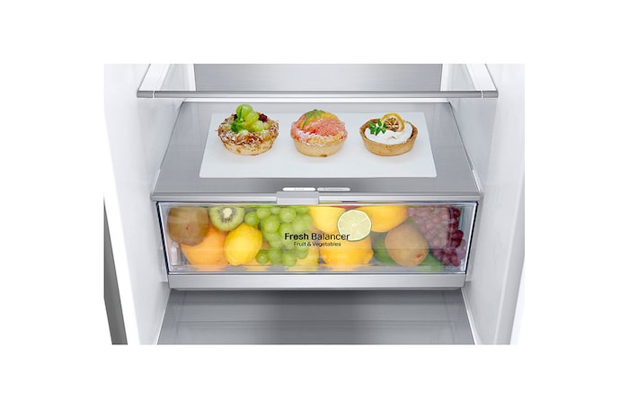 LG Frigorifero combinato | Classe C, 387L | Porte piatte, Metal Fresh, Door&Linear Cooling, Fresh Balancer & Converter | Argento, GBV7280CPY