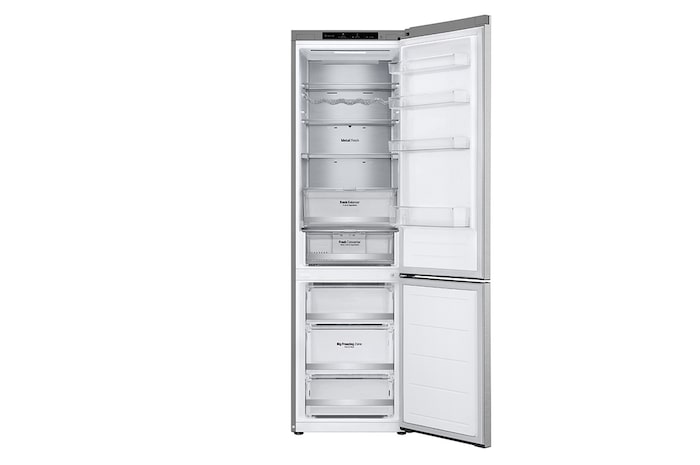 LG Frigorifero combinato | Classe D, 387L | Porte piatte, Metal Fresh, Door&Linear Cooling, Fresh Balancer & Converter | Acciaio, GBV7280DMB