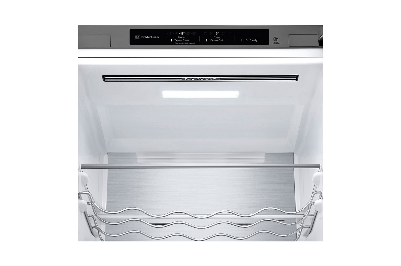 LG Frigorifero combinato | Classe D, 387L | Porte piatte, Metal Fresh, Door&Linear Cooling, Fresh Balancer & Converter | Argento, GBV7280DPY