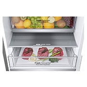 LG Frigorifero combinato | Classe D, 387L | Porte piatte, Metal Fresh, Door&Linear Cooling, Fresh Balancer & Converter | Argento, GBV7280DPY
