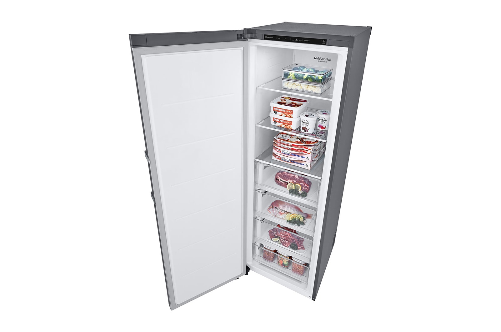 LG Congelatore componibile Side-by-Side | Classe E, 324L | Multi Air Flow, No frost | Inox, GFT41PZGSZ