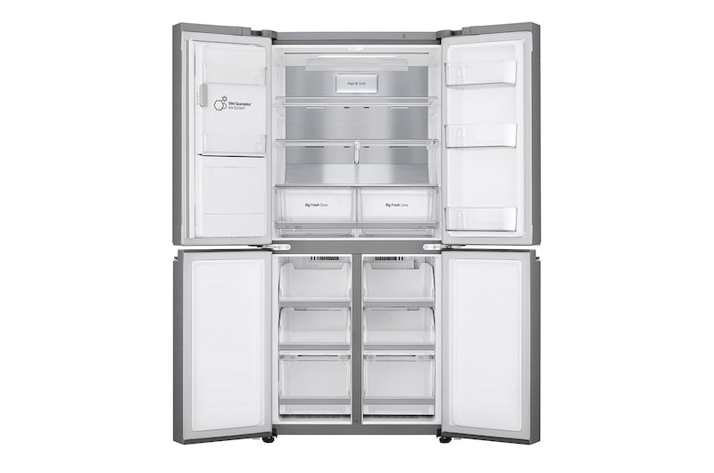 LG Frigorifero Multidoor Slim | Classe F, 506L | Wi-Fi, Dispenser con allaccio, UVnano, Door & Linear Cooling, No frost | Inox, GML844PZ6F