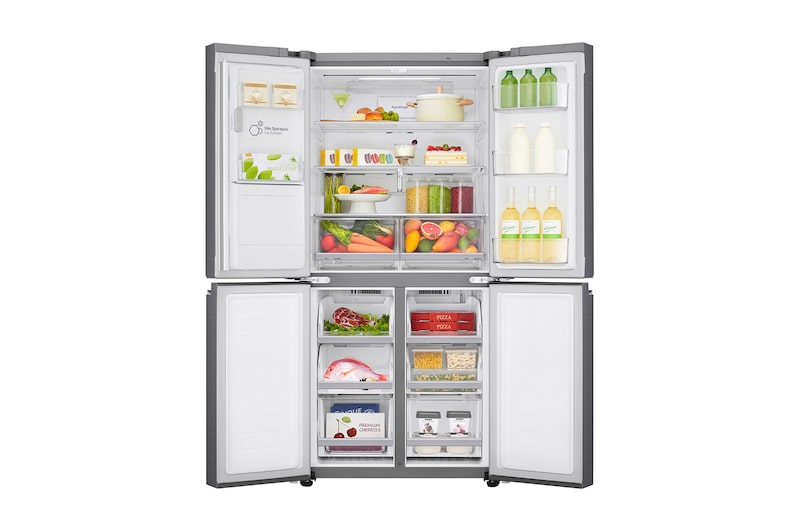 LG Frigorifero Multidoor Slim | Classe E, 506L | Wi-Fi, Dispenser con allaccio, Door & Linear Cooling, No frost | Inox, GML844PZKZ