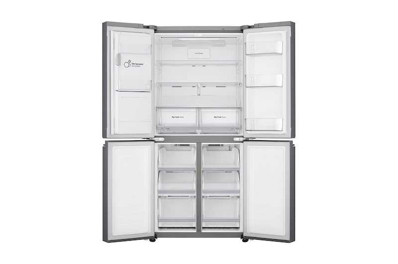 LG Frigorifero Multidoor Slim | Classe E, 506L | Wi-Fi, Dispenser con allaccio, Door & Linear Cooling, No frost | Inox, GML844PZKZ